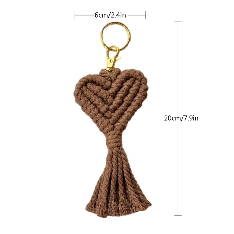 Macrame Herz Schlüsselbund Halter Karnz