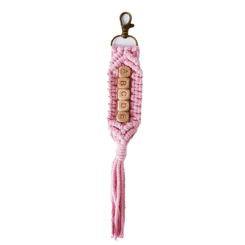 Personalisierter Makramee-Schlüsselanhänger Halter Karnz