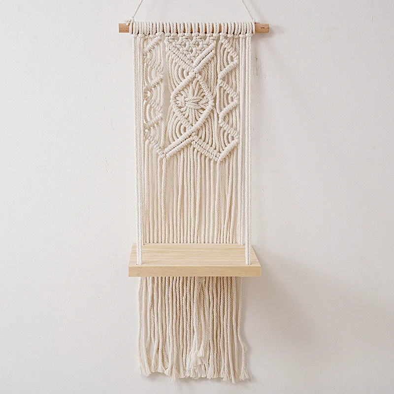 Macramé Wandhängende Pflanzenregal Karnz