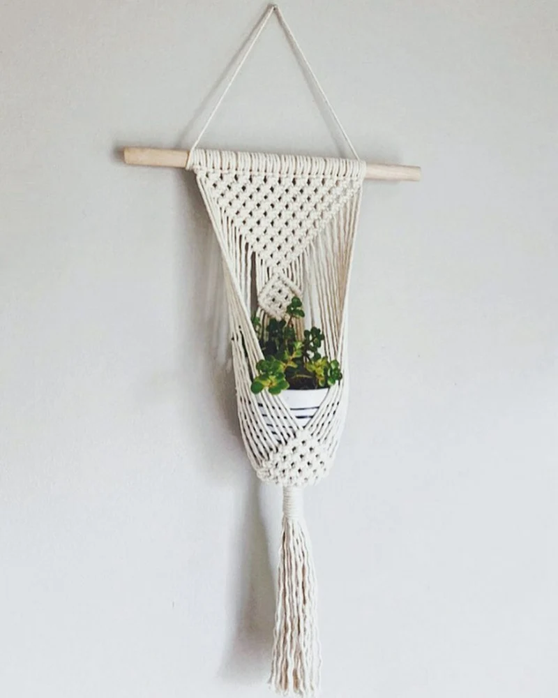 Macramé Pflanzenhalter Karnz