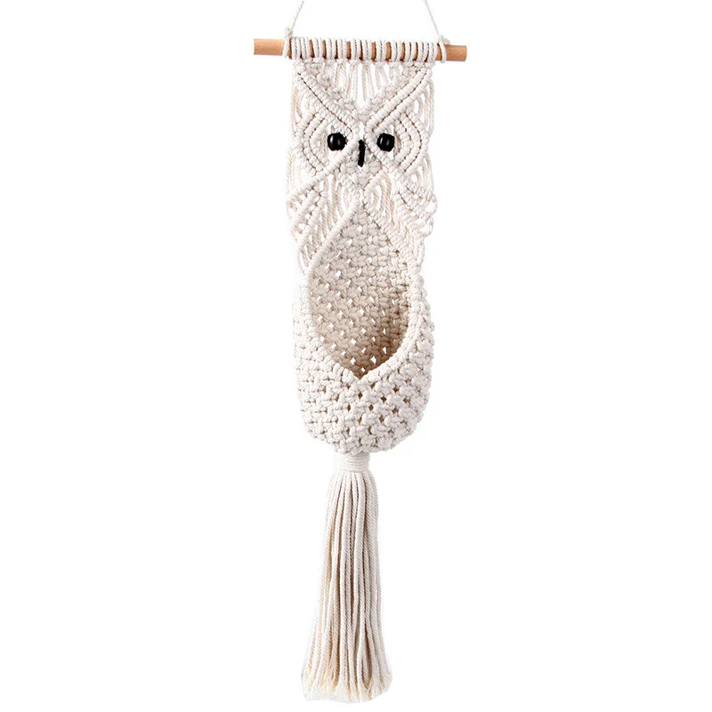 Macramé Eule hängender Blumentopf Karnz