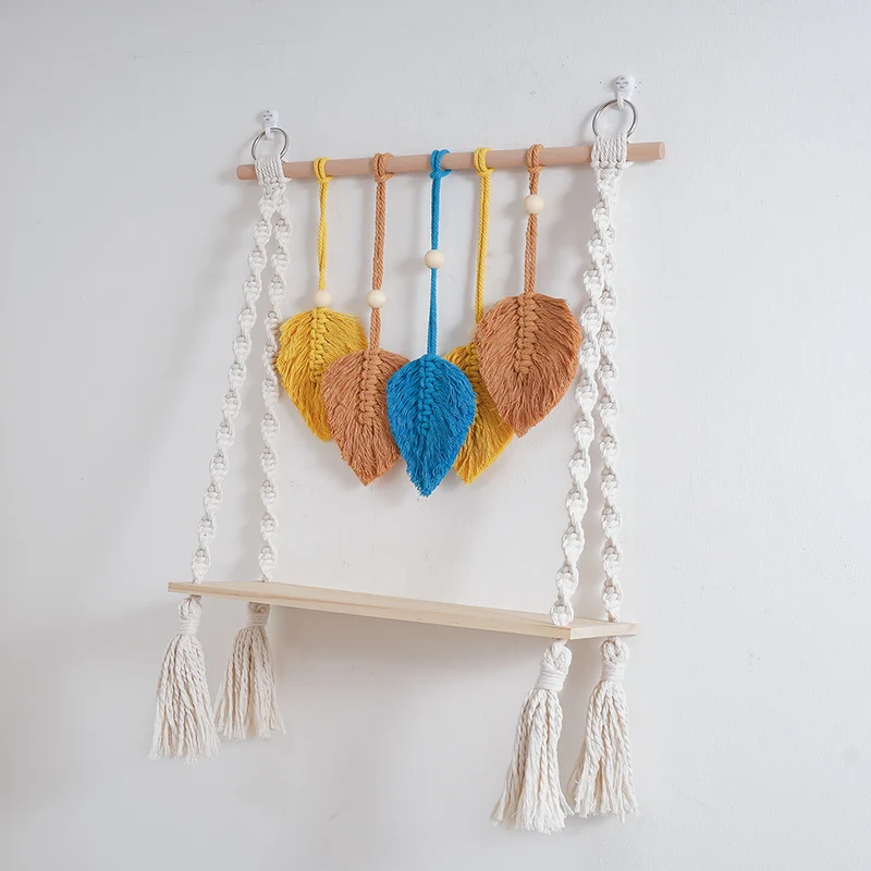 Makramee Blatt Wandregal Karnz