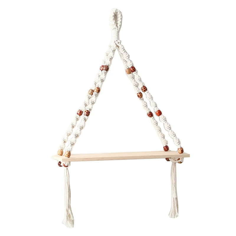 Macrame Hängendes Holzregal Karnz