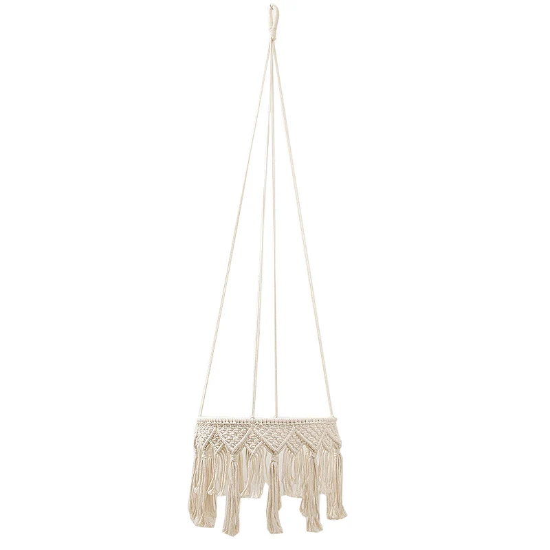 Macrame Hängender Pflanzenhalter mit dekorativer Fransen Karnz