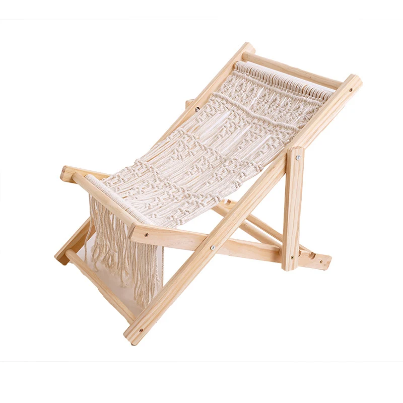 Makramee Klapp-Lounge-Stuhl Karnz