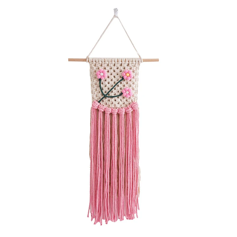 Makramee Floral Wandbehang Dekor Karnz