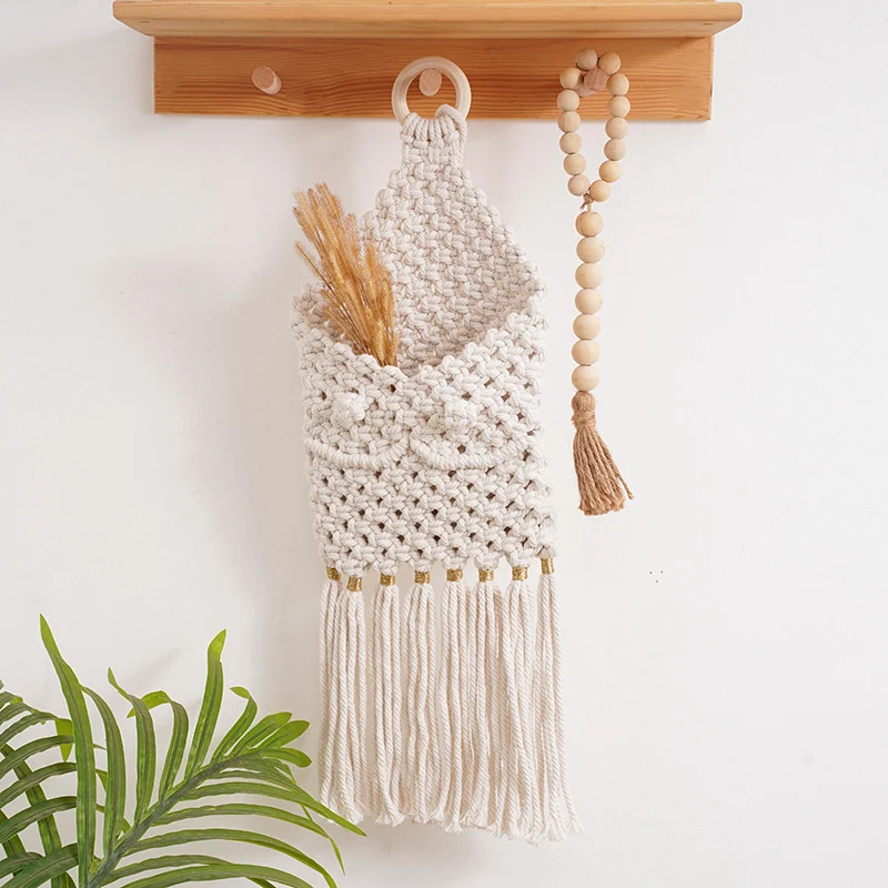Macramé Dekorativer Wandorganisator Karnz