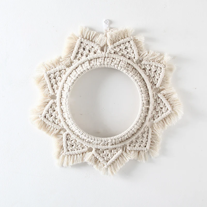 Macrame dekorativer Wandspiegel Karnz