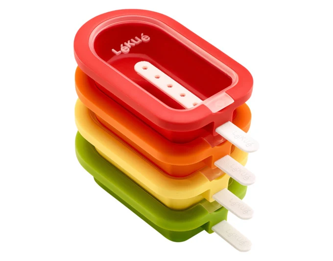 LÉKUÉ Glaceform Magnum Mini 4 Stück Silikon assortiert