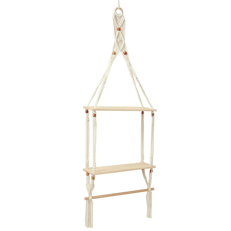 Hängendes Macramé Regal Organisator Karnz