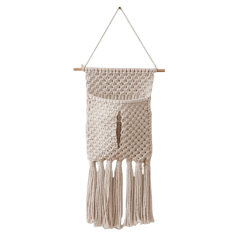 Dekorativer Macramé Wandorganizer Karnz