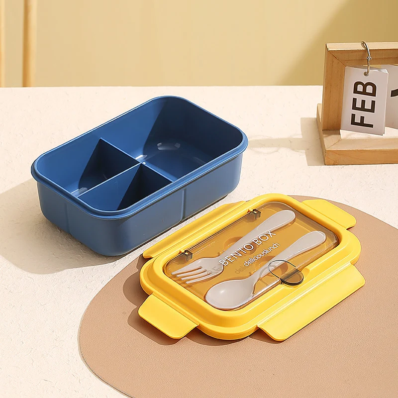 Multi-Compartment Bento Lunchbox mit integrierten Besteck