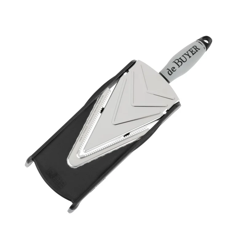 Mandolina s silikonskim ročajem in rezilom v obliki črke V 80x36.8cm | De Buyer Kobra