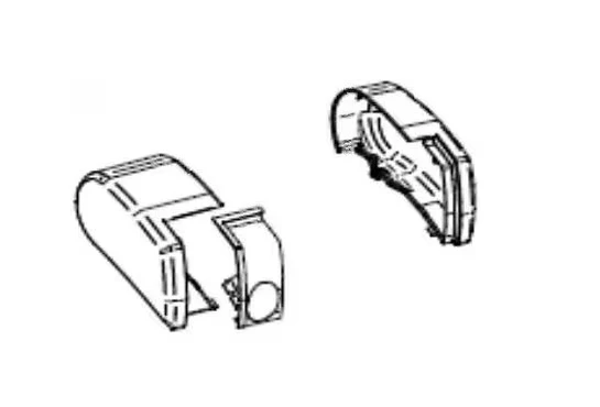 Endkappe / Gehäuseendkappe links und rechts für Gehäuse silber für Omnistor 9200
