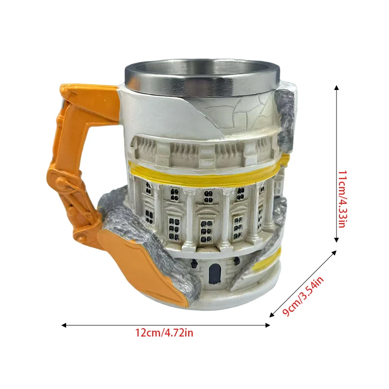Kreativer Bauarbeiter Becher Karnz