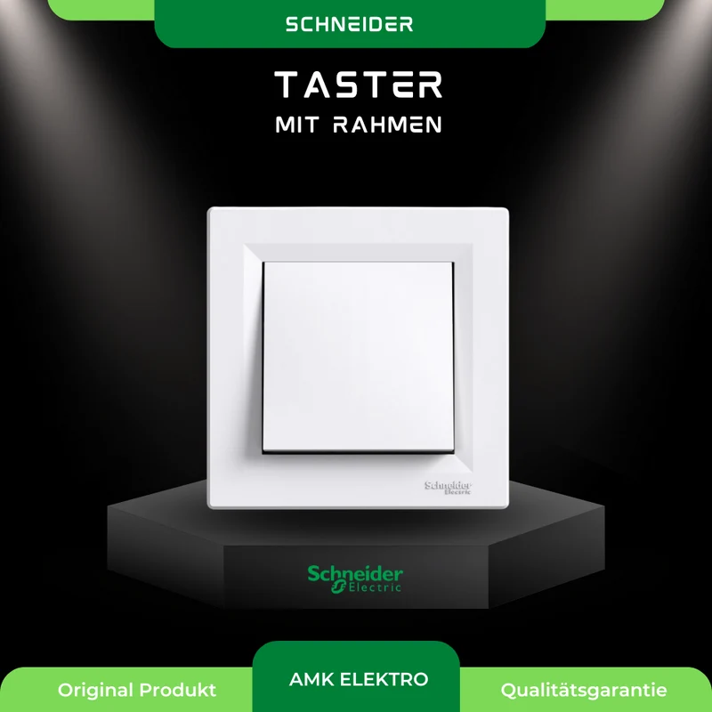 Taster Schraubklemmen mit Rahmen, Weiß Schneider Asfora EPH0800321
