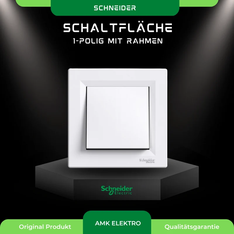 Schaltfläche 1-polig mit Rahmen, Weiß Schneider Asfora EPH0700121