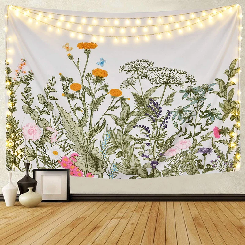 Florale Wandbehänge