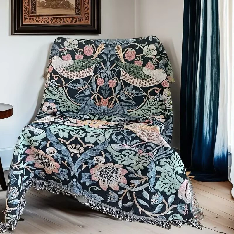 Gewebte florale Wandteppich-Decke
