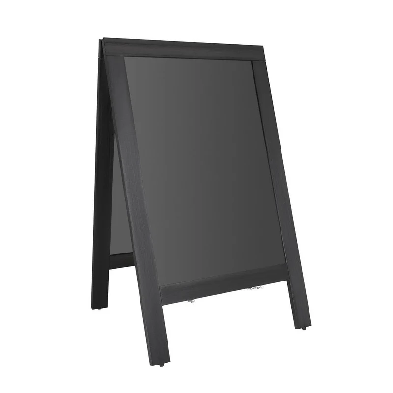 Črn lesen okvir, dvosmerno ulično sporočilo, A-oblikovan 700x1200mm | Olympia