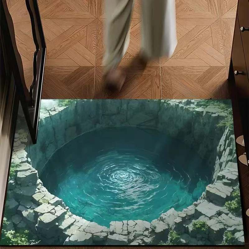 Künstlerischer 3D-Optische Illusion Teppich