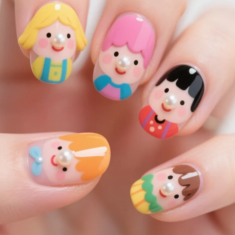 Spaß Charakter Nagelkunst Karnz