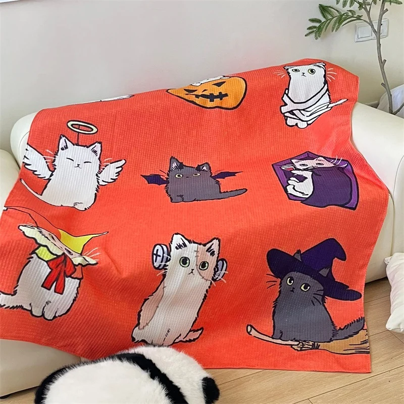Cartoon Cat-Themen Kuscheldecke