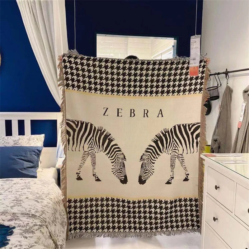 Künstlerische Zebra Druck Wurfdecke