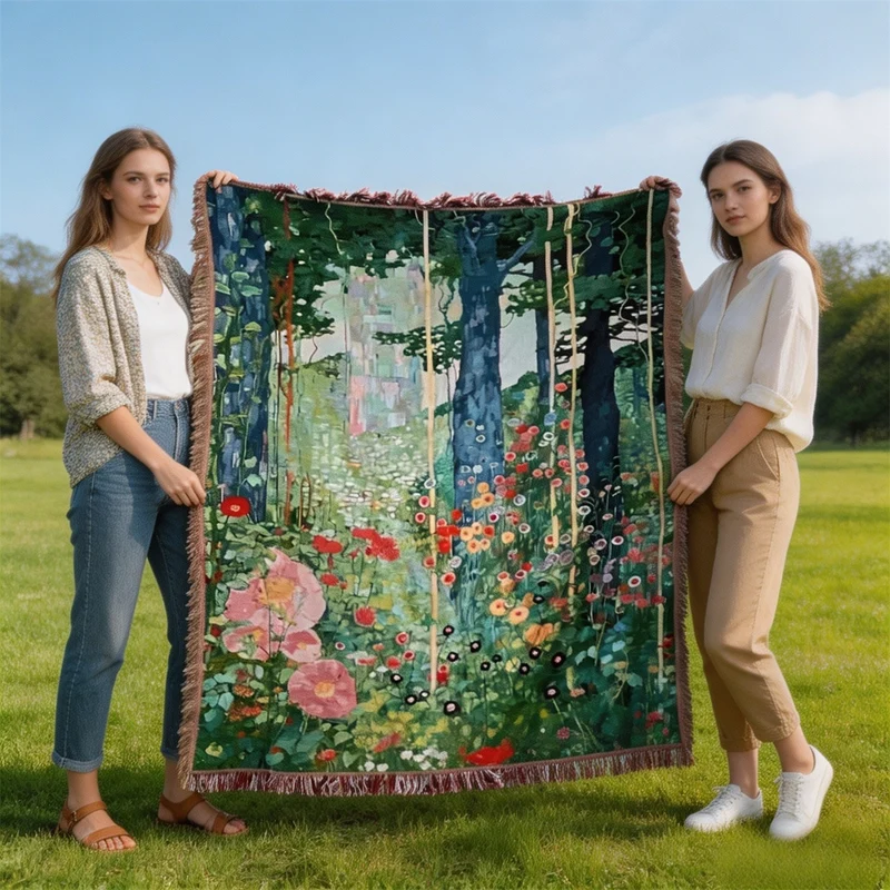 Künstlerische Florale Wandteppichdecke