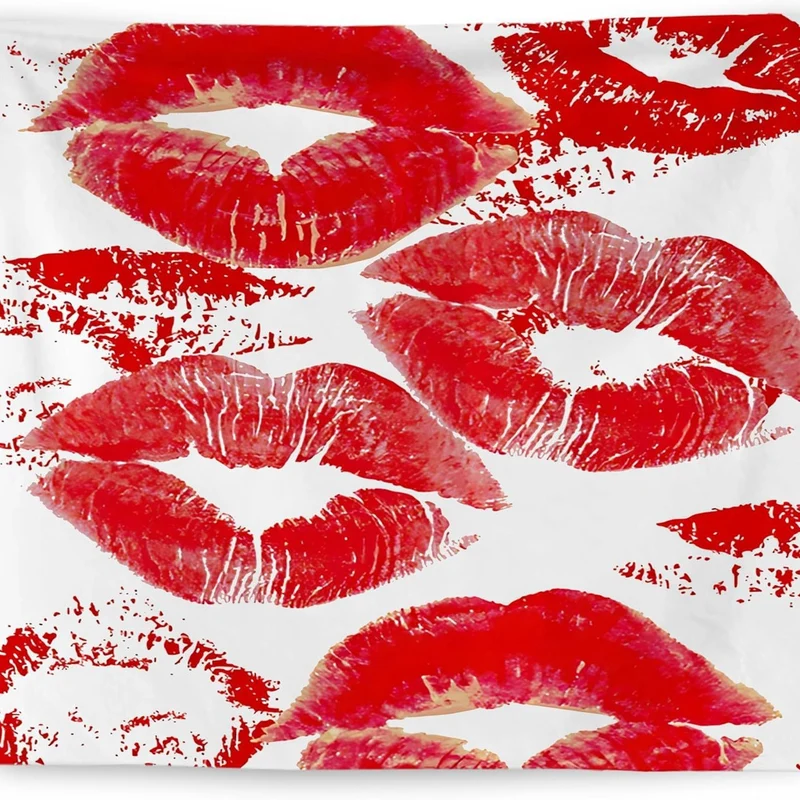 Romantische Lippenprint Wandkunst