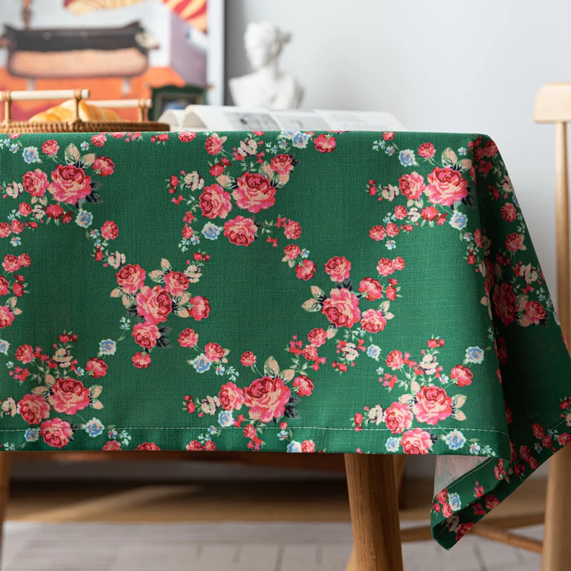 Vintage Blumenmuster Tischdecke