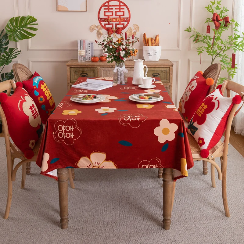 Lebendige Floral-Druck Tischdecke
