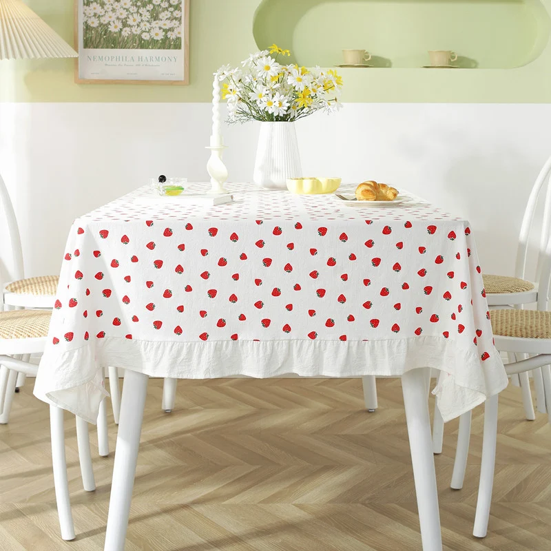 Verspielt Erdbeer-Muster Tischdecke