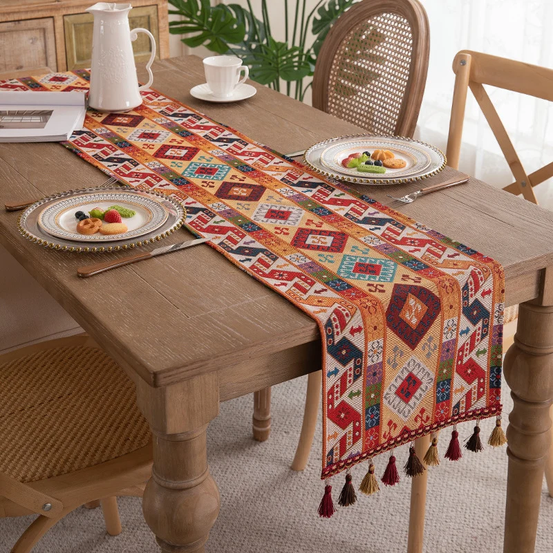 Geometrisches Muster Bohemian Tischläufer
