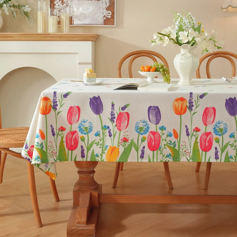 Dekorativer floraler Drucktischdecke