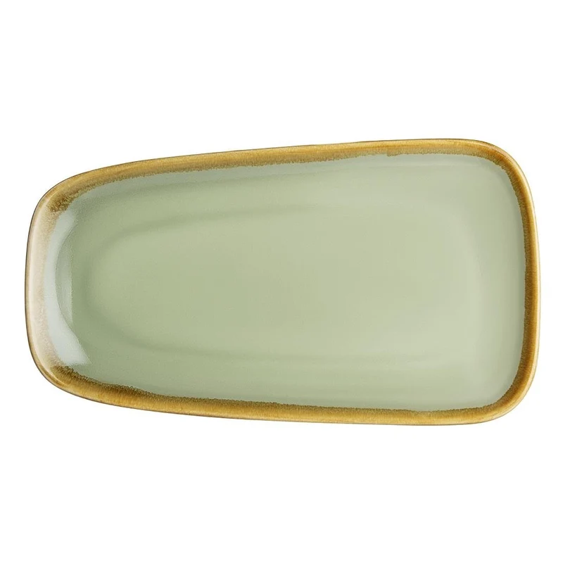 Velike sklede za postrežbo Kiln Moss Green | Olympia | Komplet 4 kosov | 33.5cm | Ročno izdelan porcelan
