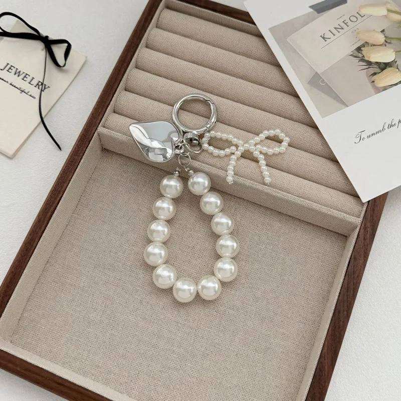 Eleganter Perle Charme Schlüsselanhänger Karnz