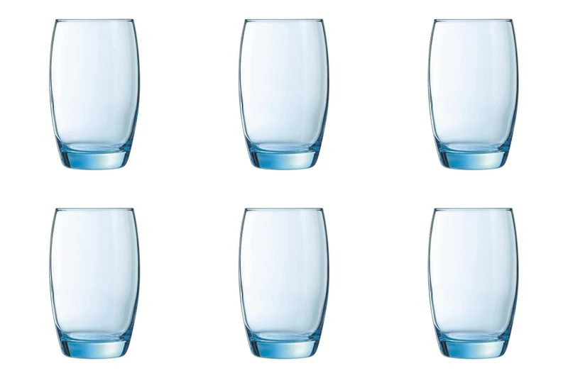 6er Set Salto eisblau Wasserglas 0.35lt D7.6cm H12.1cm