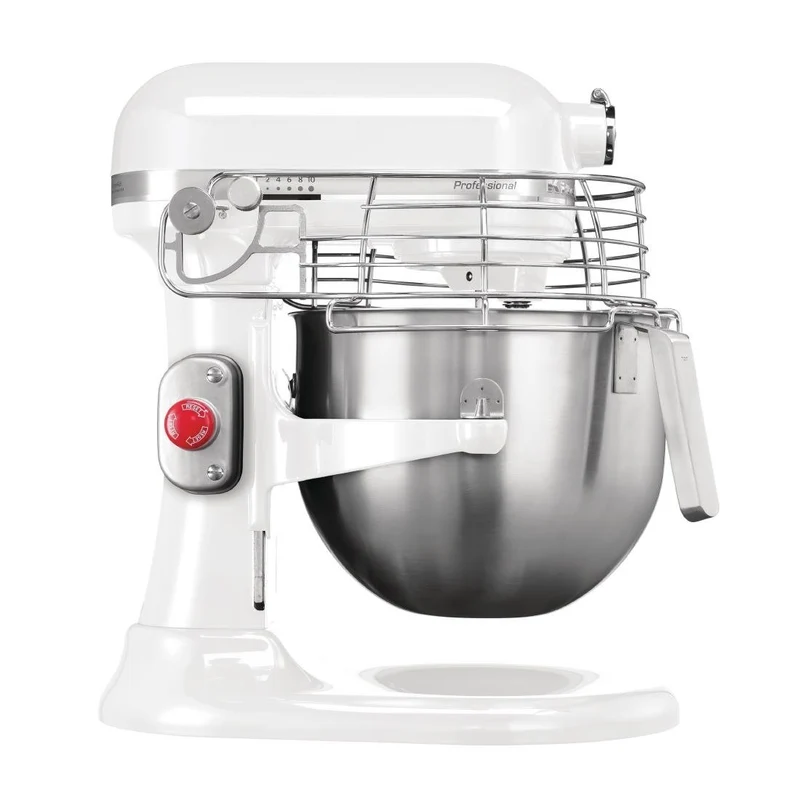 Profesionalni kuhinjski mešalnik bel 6,9L 500W | KitchenAid 5KSM7990XEWH | Kovinski zobniki | Skleda z J-ročajem