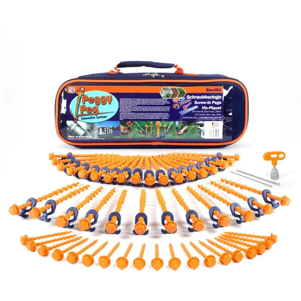 Peggy Peg Start Kit – 30N, 20S, Kombi-Tool, Alu-Adapter, PreDrills und Tasche