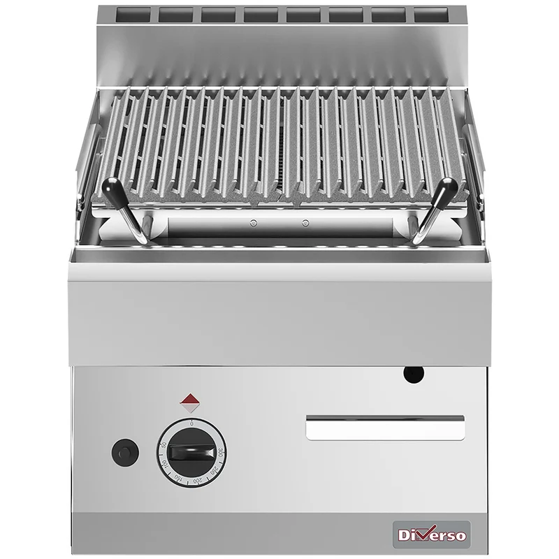 Profi Gas-Lavasteingrill , 40 cm Tischgerät mit Wendegrillrost, WR-PLX1-40