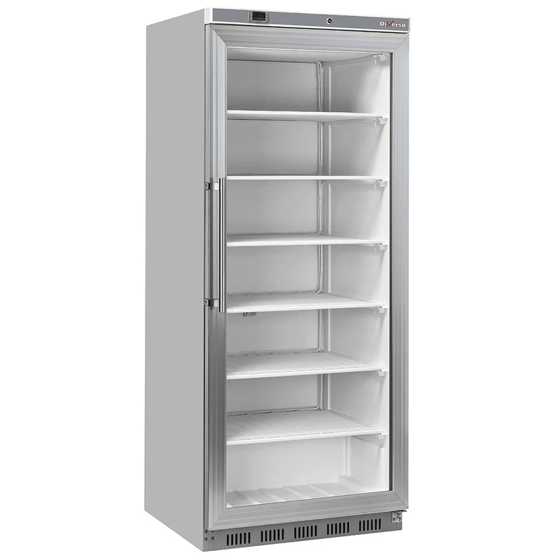 Profi Tiefkühlschrank mit Glastür , 600 Liter , Statische Kühlung, WR-NG61-XV