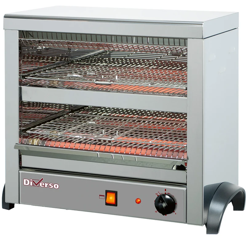 Gastro Sandwich-Toaster für 6 Toasts – mit Quarzröhren-Heizung & Timer, WR-M6TS-P6
