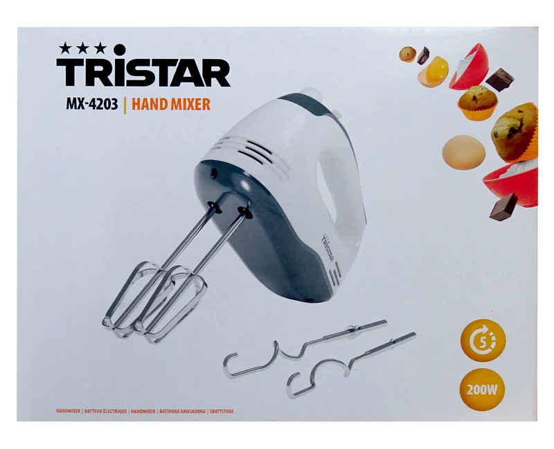 Tristar MX-4203 Handmixer weiß/grau 200W