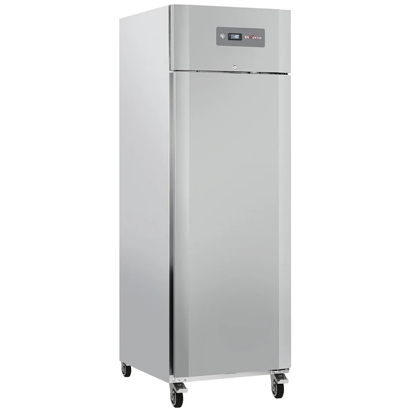 Umluft-Kühlschrank 600L , GN 2/1 , Edelstahl , fahrbar, WR-GN06-1N