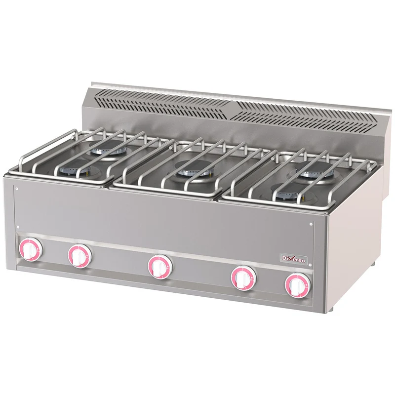 Gas-Kocher 5-flammig als Tischgerät, 99 cm breit, WR-G6FT-17