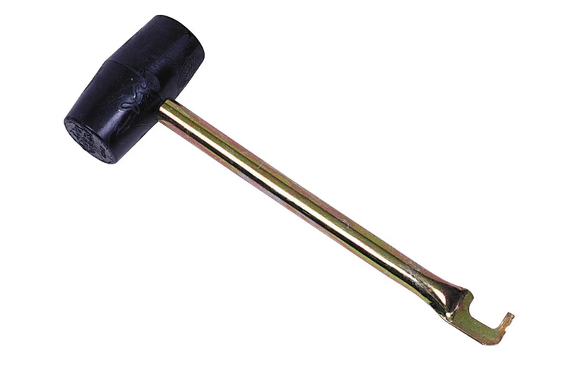 Gummihammer mit Heringsauszieher – Stahlstiel, 190 g