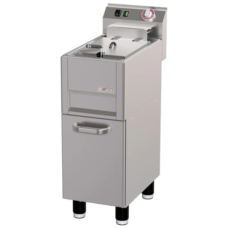 Elektro-Standfritteuse 13 L , 9,9 kW , mit Ablasshahn, WR-EF13-28