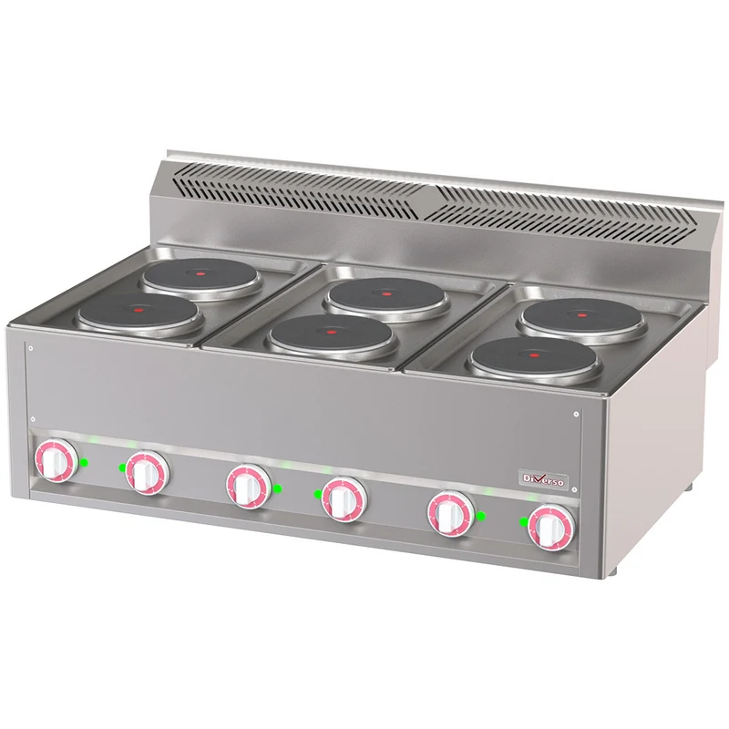 Profi Elektroherd 6 Platten , Tischgerät , 12 kW Gesamtleistung, WR-E6PT-19
