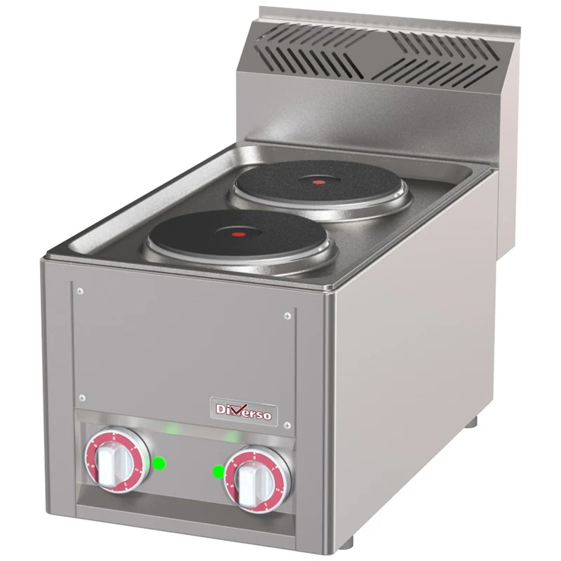Profi Elektro-Tischherd mit 2 Gusseisen-Kochplatten, 4 kW, WR-E2PT-02